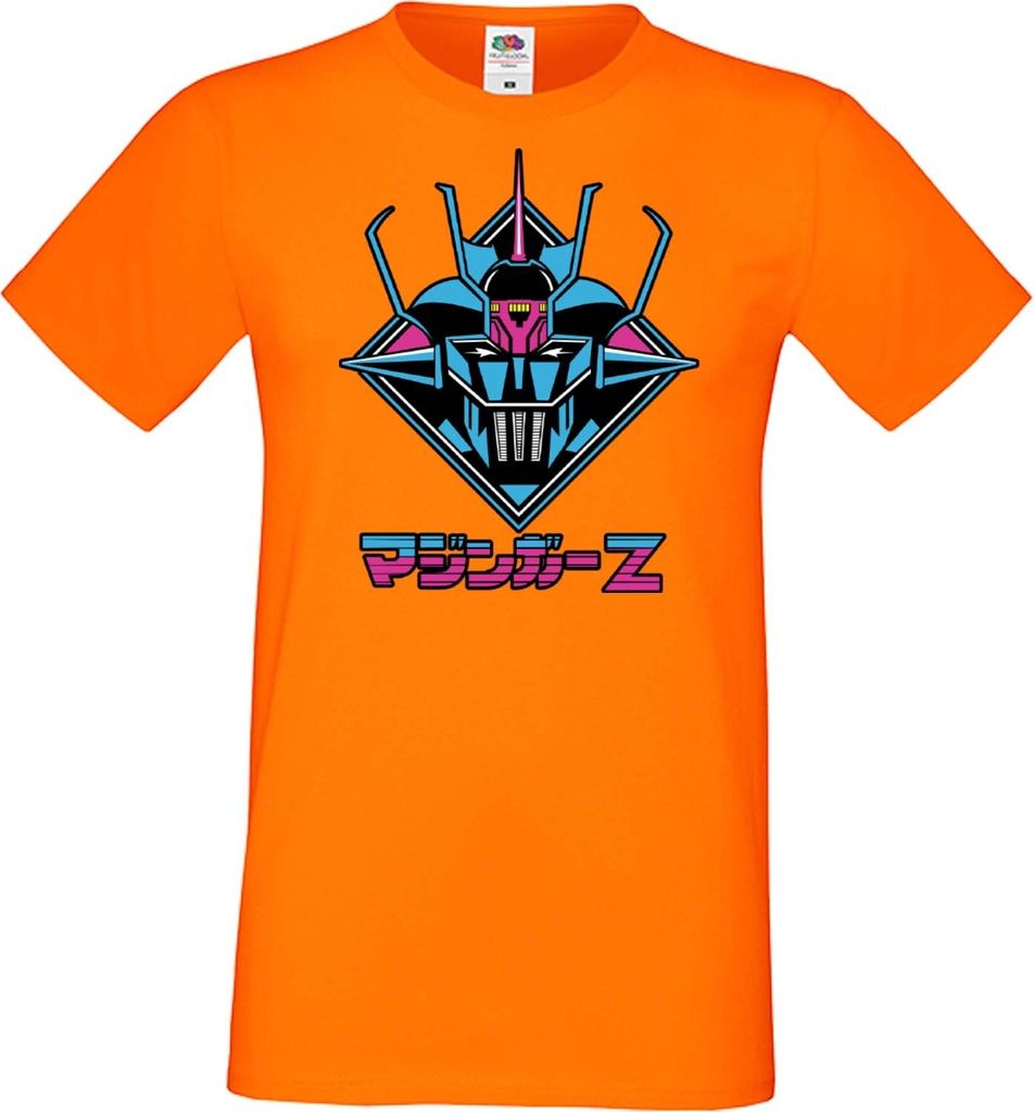 Herren T-Shirt Anime Manga Mazinger Z, Man L / Orange