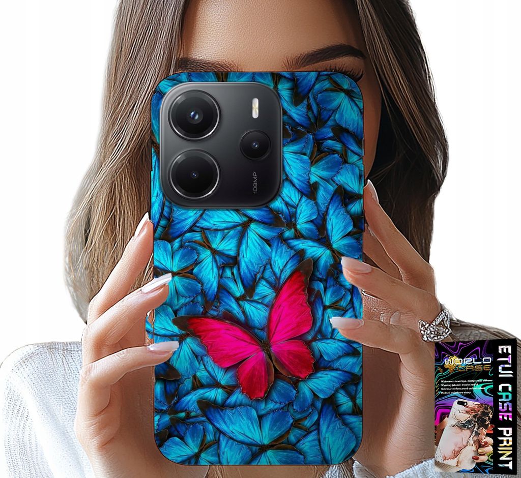 Hülle Für Xiaomi Note 14 4G - Blauer Schmetterling, Schmetterling, Feminine Designs
