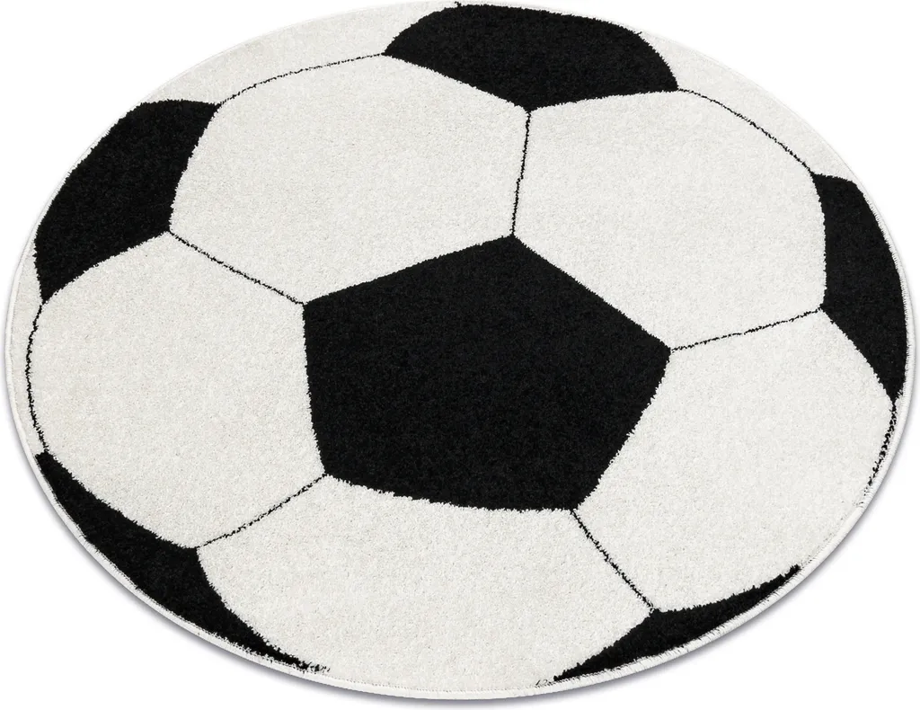 Tapis de Jeu Rond Football 120 cm pour Chambre Garçon et Ado Sport