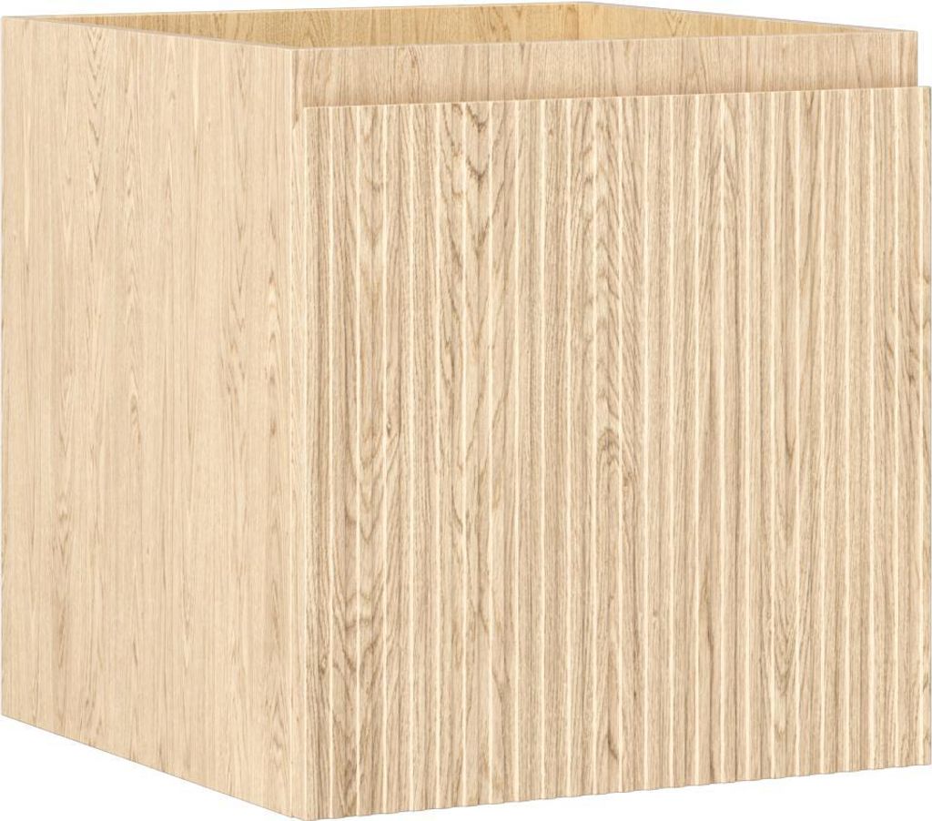 Mexen Rivel Badezimmerschrank für Waschbecken 45 cm, 1 Schublade, geriffelt, Eiche - 91A20-04547-1-BF81