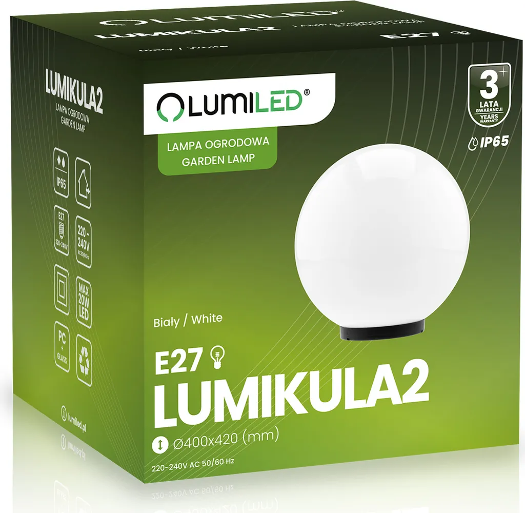 Éclairage de Terrasse Design Boule Lumineuse 40 cm pour Extérieur - 3