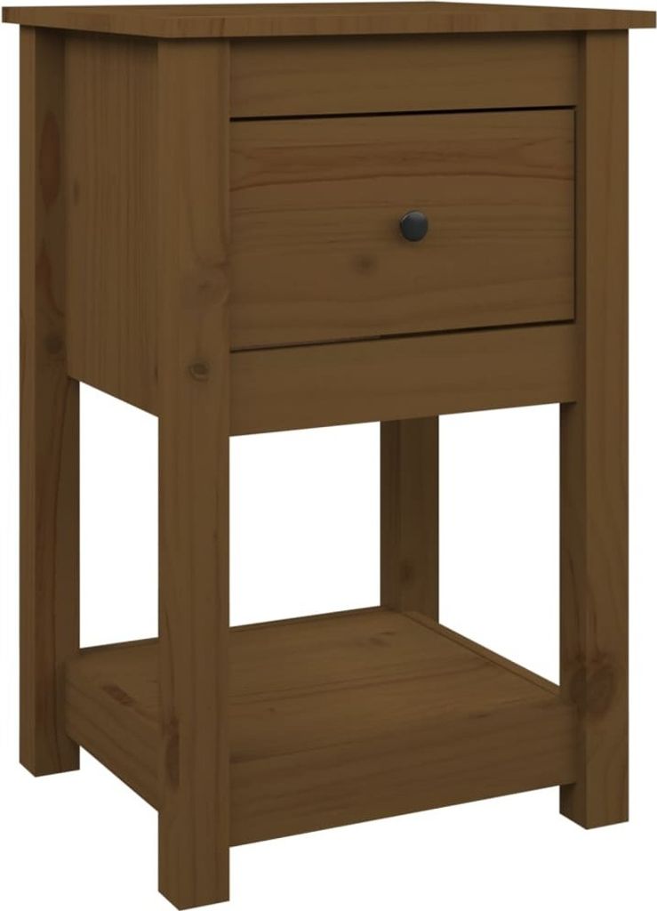 vidaXL Nachttisch Honigbraun 40x35x61,5 cm Massivholz Produktbild 