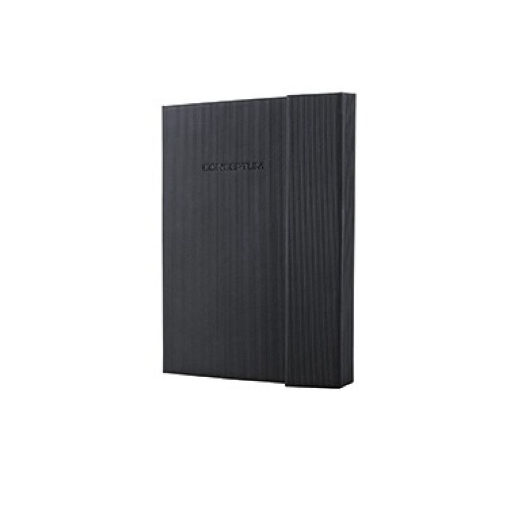 SIGEL CO161 Notizbuch Conceptum, Hardcover, ca. A5, kariert, schwarz, mit Magnetverschluss, 194 S.