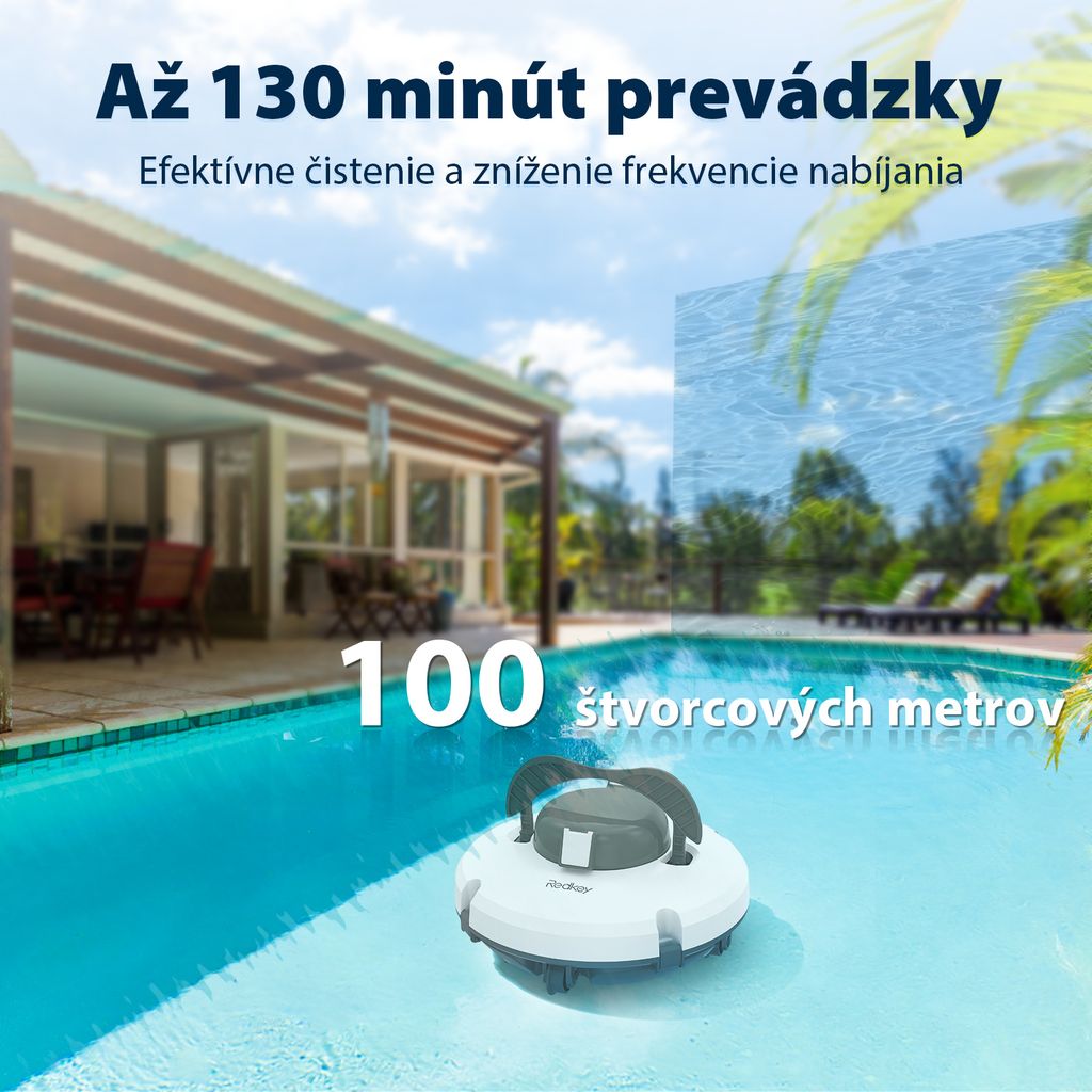 Redkey S100 Akumulátorový bazénový robot, automatický Obrázok produktu 2