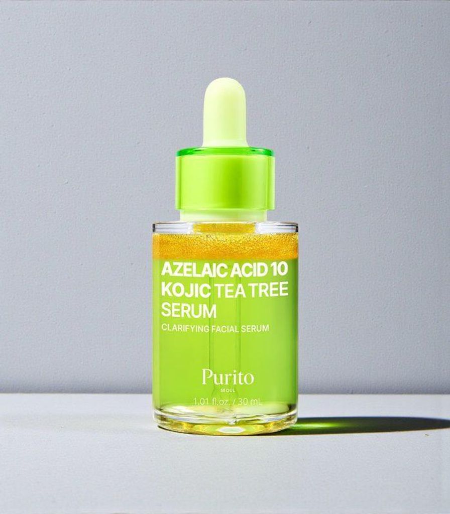 Purito Seoul Azelaic Acid 10 Kojic Azulene Serum – Triple-Wirkstoff-Formel mit Tea Tree – 30ml