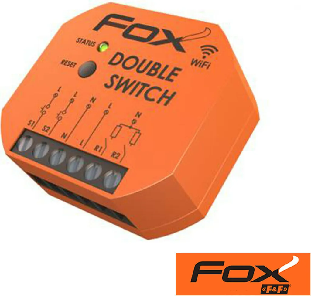 Émetteur WLAN 2 canaux 230V FOX - Double interrupteur connecté WiFi