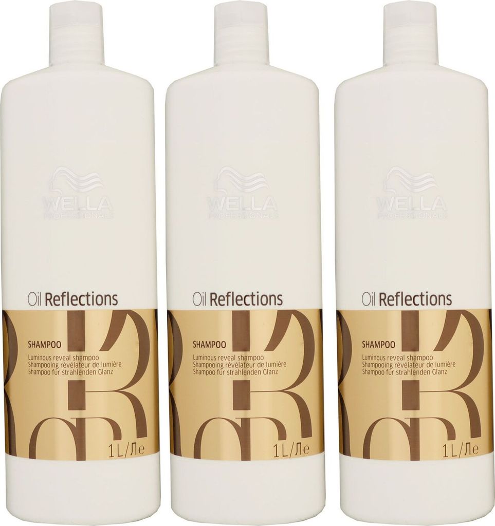 Wella Oil Reflections 3 x 1000 ml Shampoo Feuchtigkeitsshampoo Set