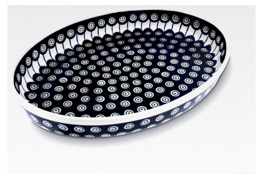 Ovale Auflaufform 2,3 Liter 35,5x27x6,5 cm, Dekor 8