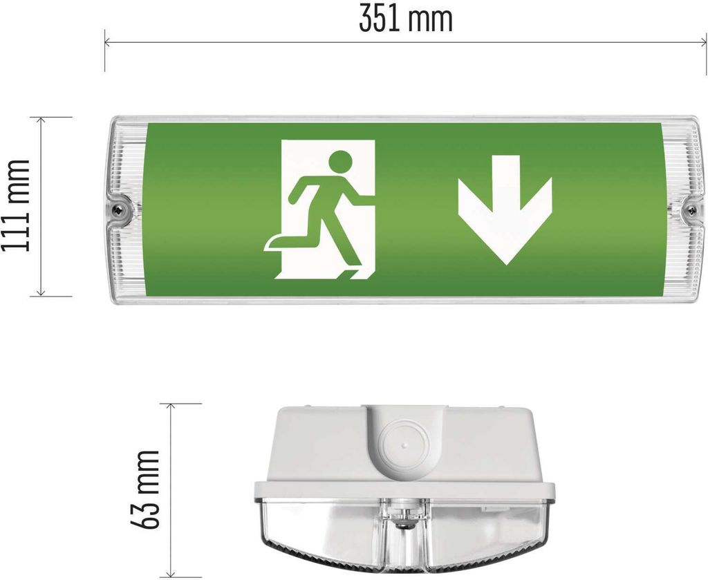EMOS LED-Notbeleuchtung, Notausganglicht bis zu 3h Produktbild 6