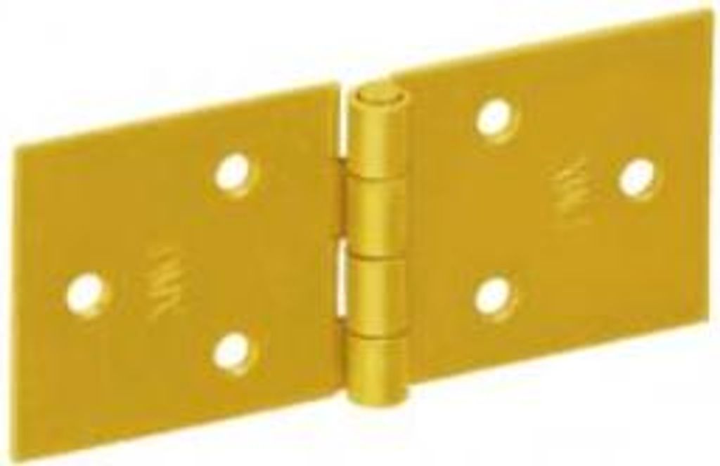 Kistenband mit vernietetem Stift gelb verzinkt 104x45x1,5mm