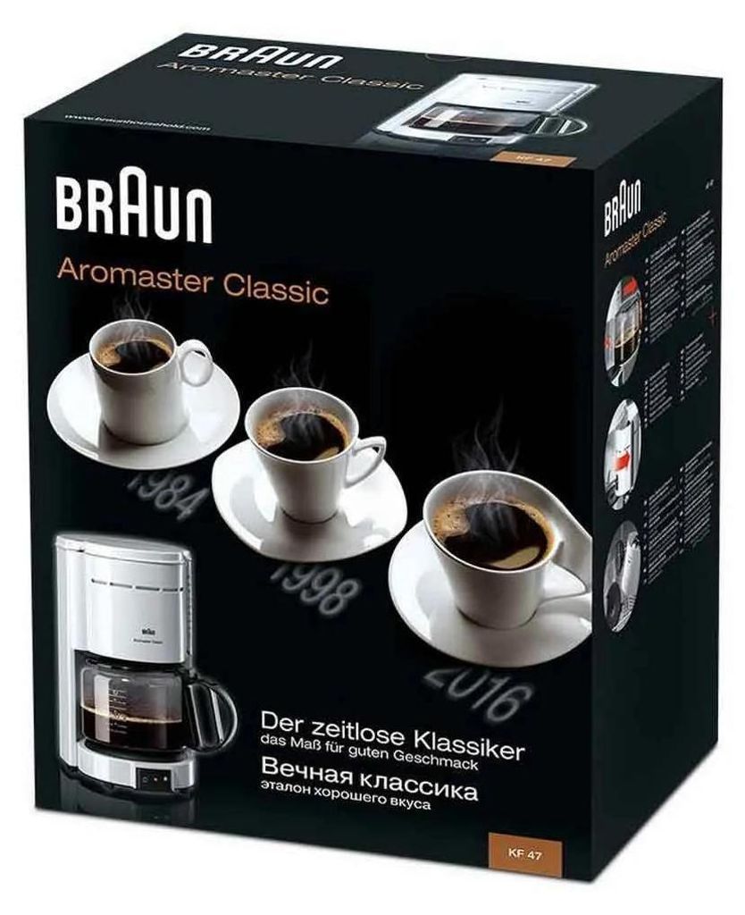 Braun KF 47/1 Classic weiß Aromaster Immagine del prodotto 