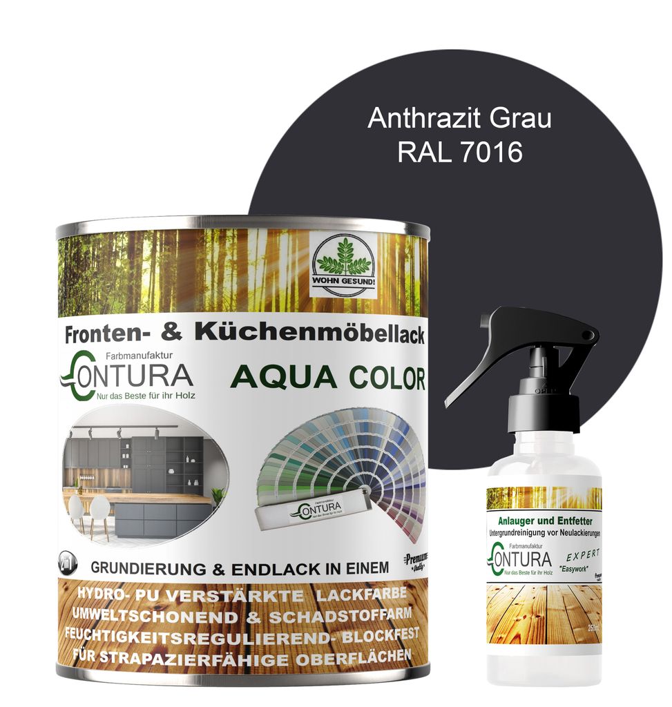 750ml. + Anlauger - Contura Küchenmöbellack RAL Möbellack Produktbild 