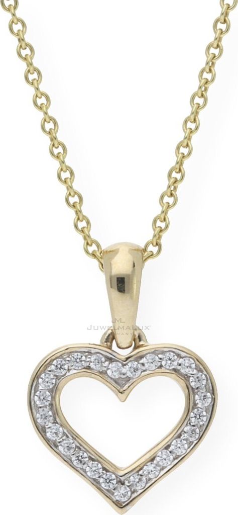 Herzanhänger Gold 333 Zirkonia JL10-02-1505 JuwelmaLux