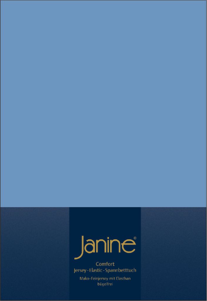 Janine ELASTIC Spannbetttuch 5002 - 200 X 200 blau