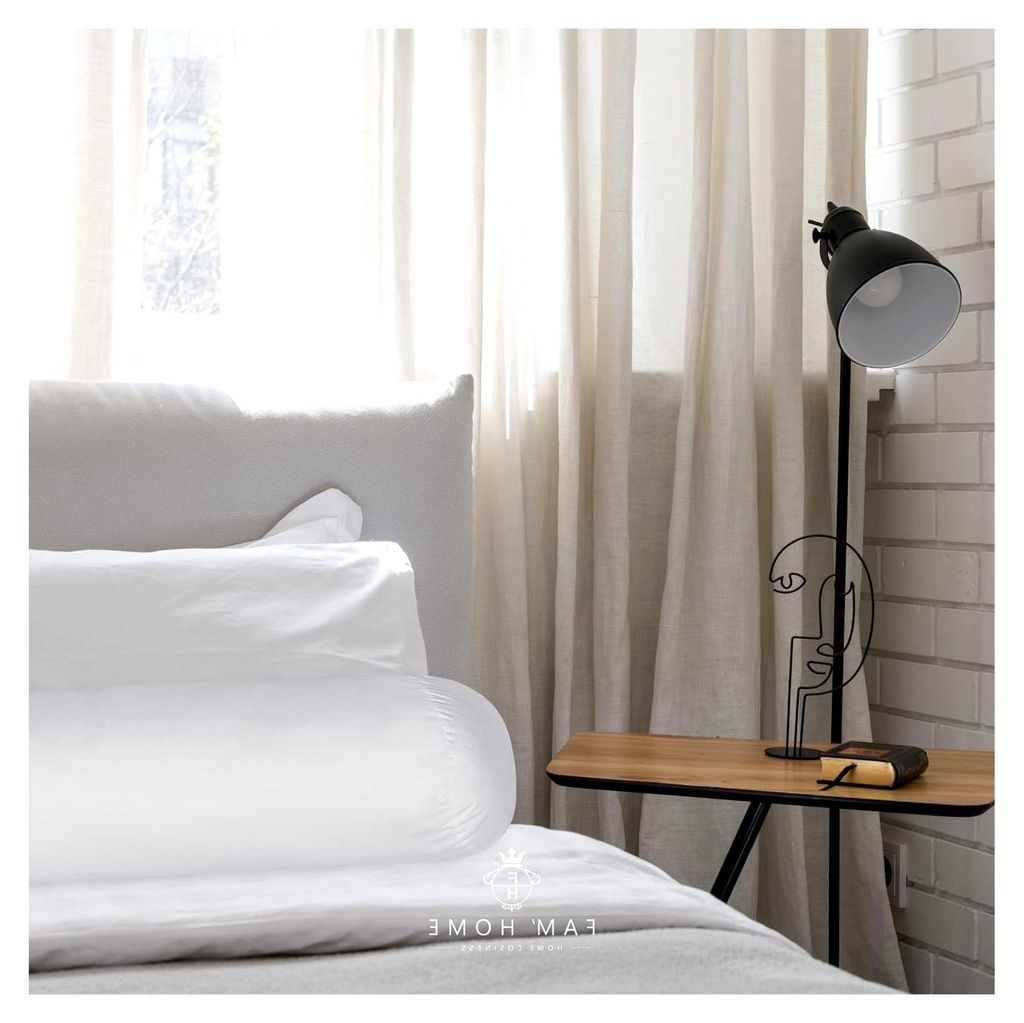 FAM Home Nackenrolle 180 cm, 1 Stück – orthopädisch, atmungsaktiv, waschbar, Hohlfasern aus recyceltem Polyester, Hotelqualität, weich