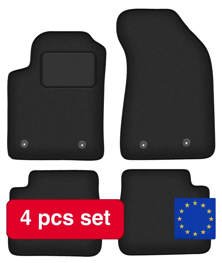 Tapis automobile sur mesure noir en textile résistant pour tout modèle