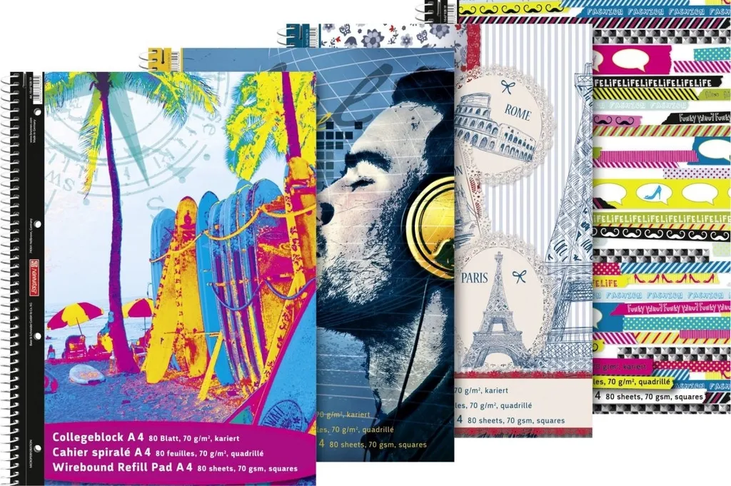 Bloc-notes A4 à spirales BRUNNEN Lignage 28 - Pack de 10 Collegeblock - 2