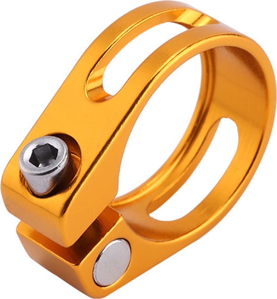 Fahrradsattelstützenklemme Fahrradklemme Fahrradsattelklemme Eloxierte Oberfläche Einstellbare Universal-Schnellspanner-Sattelstützenklemme Zube...
