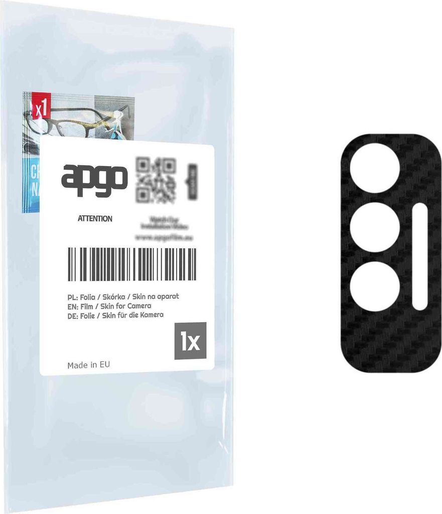 apgo Objektivschutz-Folie, Kameraschutz kompatibel mit Tecno Spark 7 P, Carbon-Imitation, Rückseite Schutzfolie für Kamera-Insel, Hinten Folie, k...