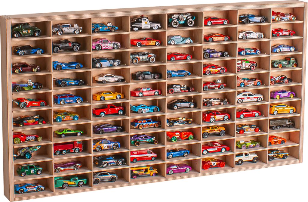 Sammlerkasten Sammlervitrine 80 Fächer Setzkasten Holz - Produktbild 