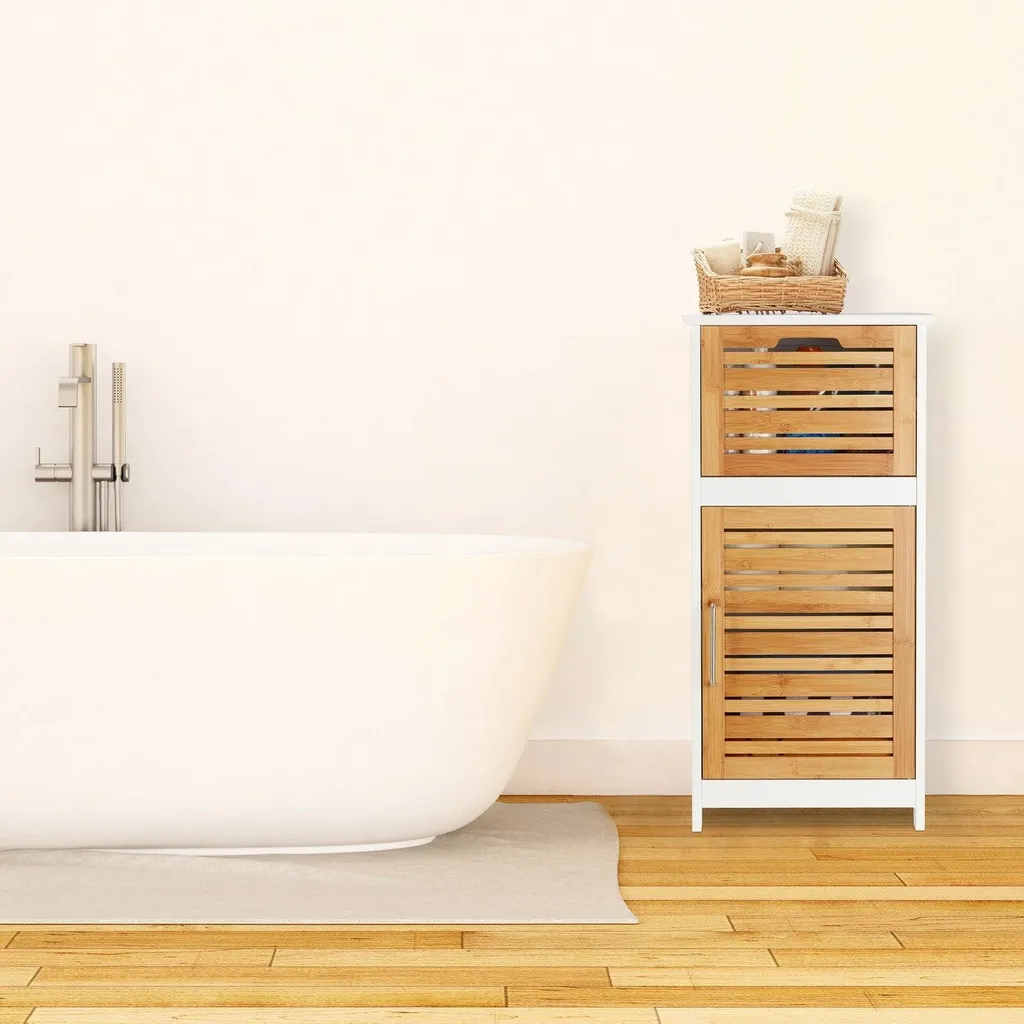 Rangement d'appoint en bambou blanc - Adieu au désordre dans la maison - 2
