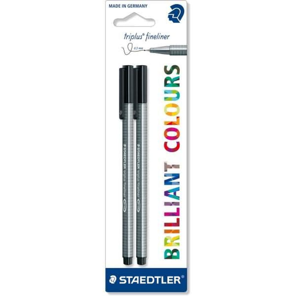 Staedtler Fineliner triplus 0,3 mm 2 pezzi BK nero Immagine del prodotto 