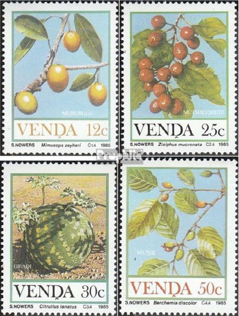 Briefmarken Südafrika - Venda 1985 Mi 112-115 (kompl.Ausg.) FDC Früchte