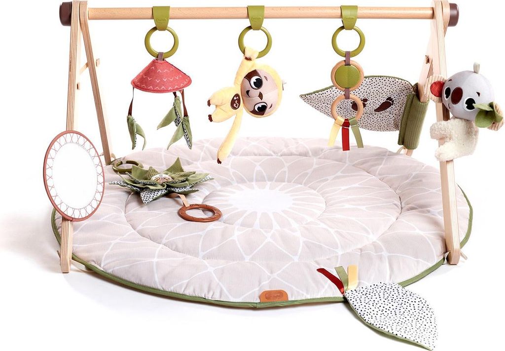 Gimnastyka/Mata Edukacyjna Z Drewnianym Stojakiem - Boho Zdjęcie produktu 