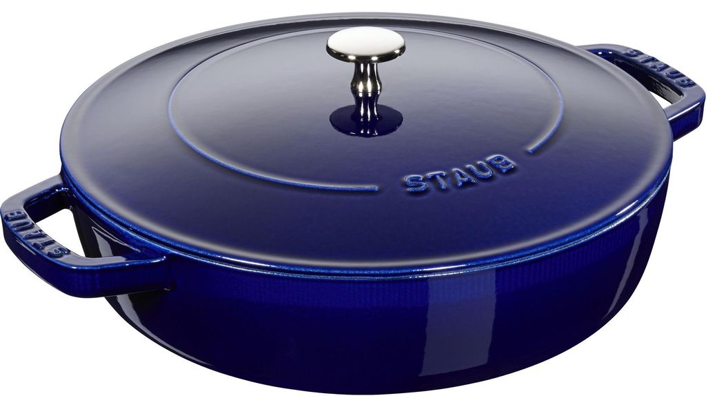 Staub 40511-476-0 Gusseisen-Topf mit Deckel, dunkelblau, 28 cm