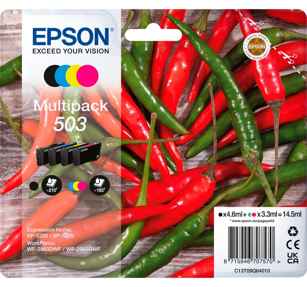 Epson 503 Druckerpatrone 4 Stück(e) Original Standardertrag Produktbild 