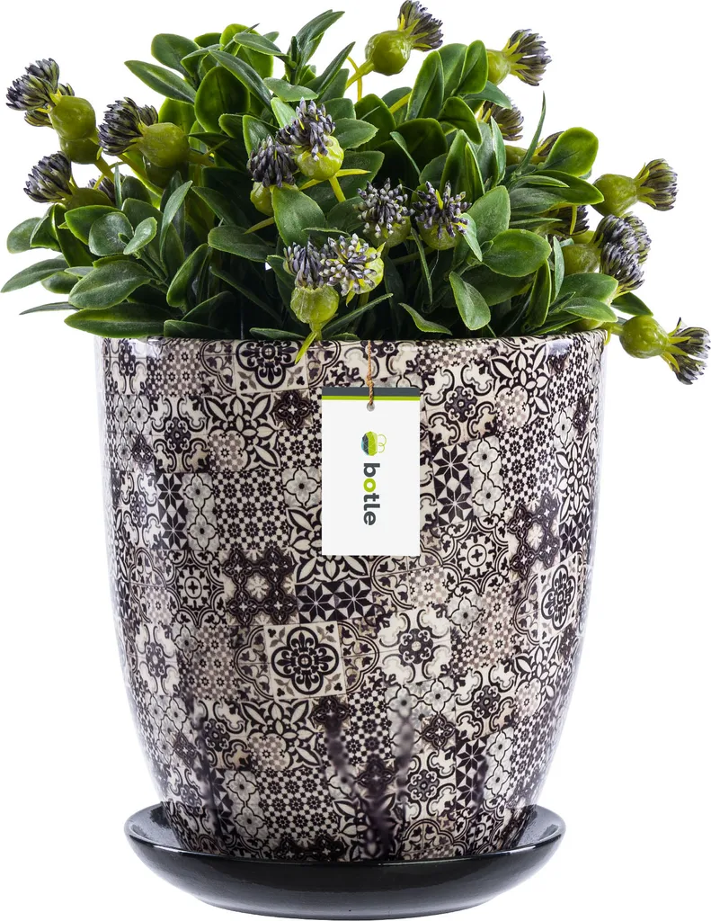Grand pot de fleurs 18 cm pour plantes vertes intérieur et terrasse