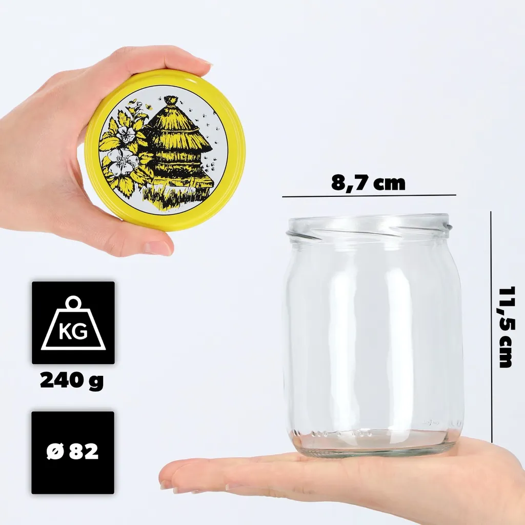 Set 16 Vasetti Vetro KADAX 540ml per Marmellate e Sottaceti Senna - 2