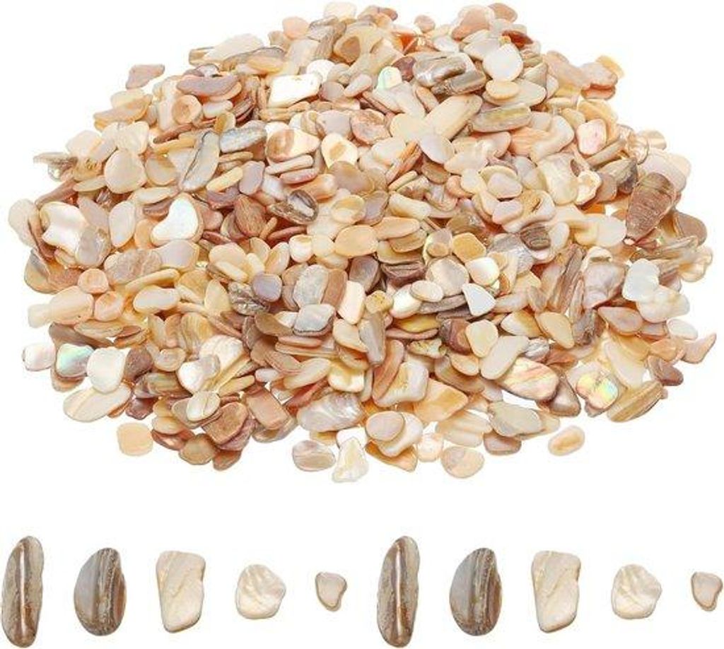 Natürliche Mozaik-Schelpen 1000 g für Wohnaccessoires und Kunsthandwerk - DIY-Projekte - Dekorative Schalen für kreative Anwendungen.