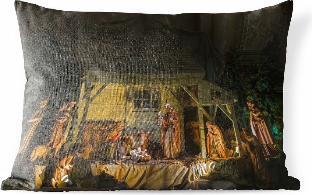 MuchoWow Outdoor Kissen - Cribbage - Weihnachten - 50x30 cm - Wetterfest - Lounge Kissen - Sofa kissen - Wohnzimmer Dekoration