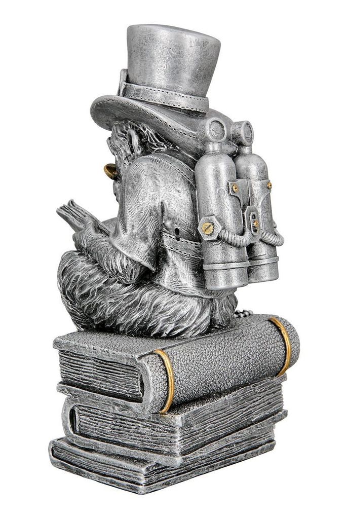 Gilde Poly Skulptur "Steampunk reading ape" VE 2 Produktbild 