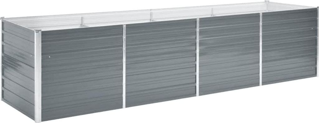 vidaXL Garten-Hochbeet Verzinkter Stahl 320x80x77 cm Grau Produktbild 