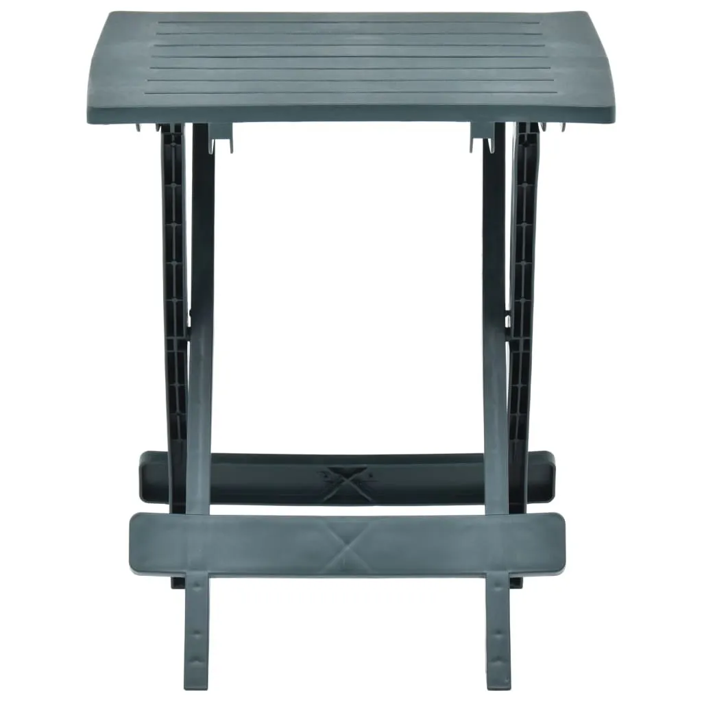 Table de jardin pliante 45x43x50 cm verte en plastique résistante UV