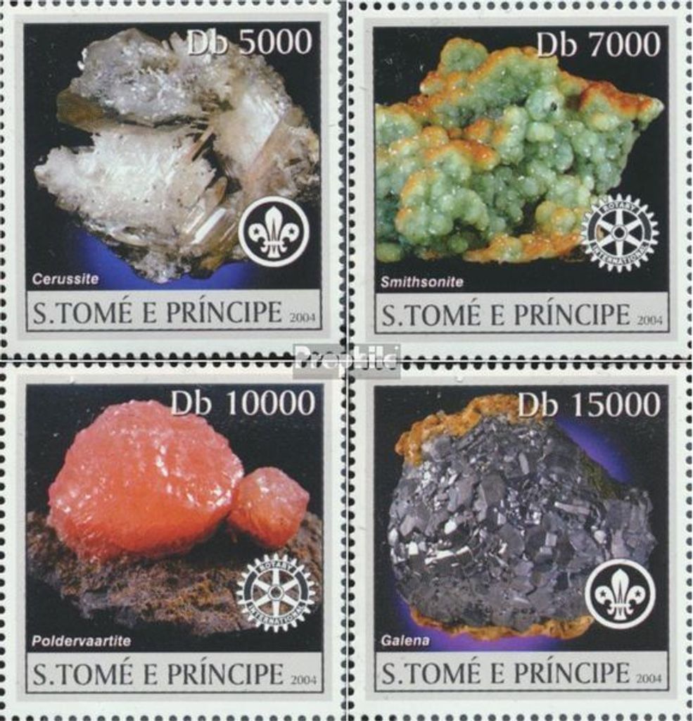 Briefmarken Sao Tome e Principe 2004 Mi 2483-2486 (kompl.Ausg.) postfrisch Pfadfinder und Naturkunde