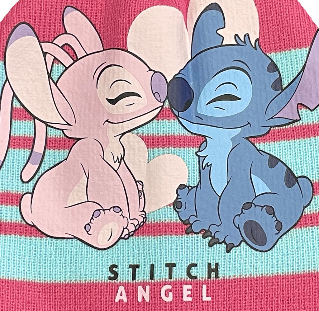 Stitch & Angel Kinder Mädchen Winter-Mütze Beanie-Mütze , Farbe:Pink, Größe:52