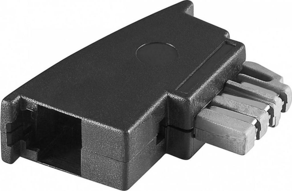 GOOBAY TAE/N spina adattatore telefonico, 6P4C, nero Immagine del prodotto 