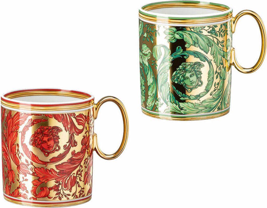 Rosenthal Versace Henkelbecher 2er-Set Medusa Garland, Porzellan, 19335-409957-29220