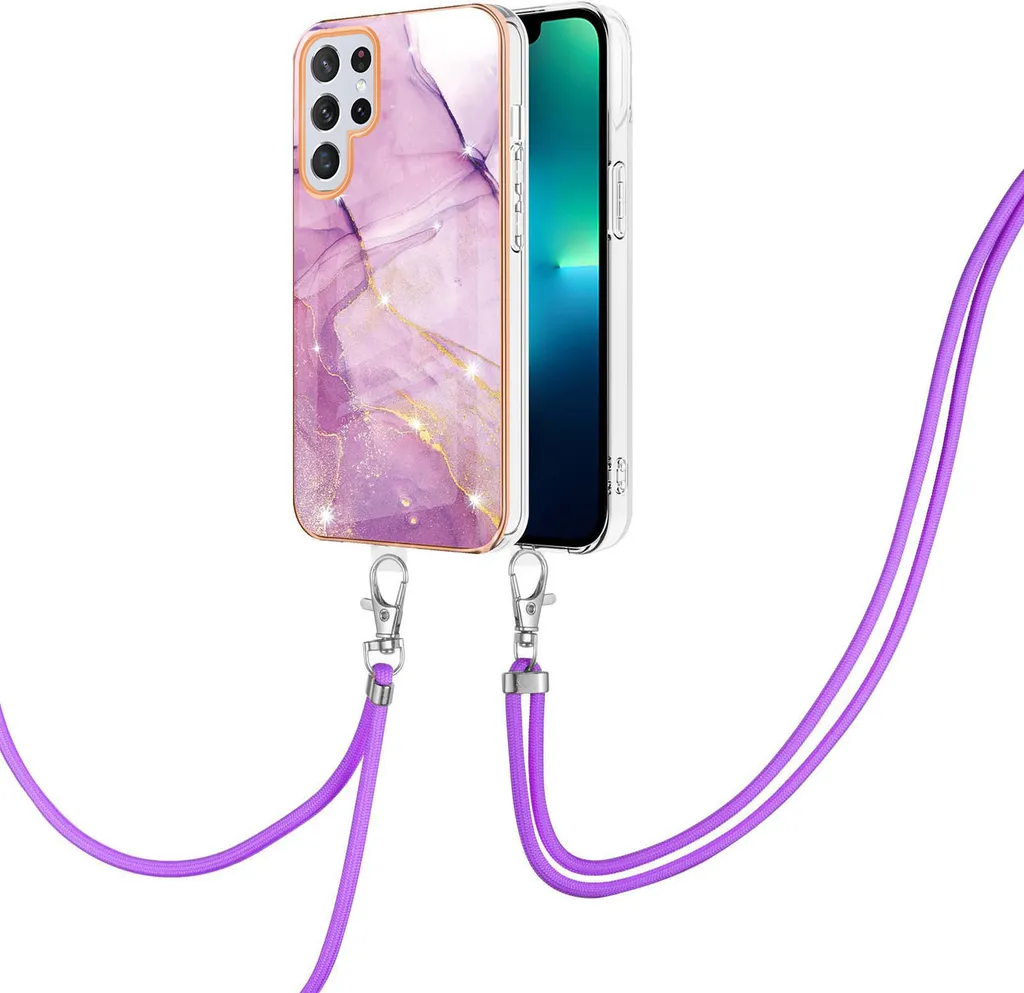 Custodia Samsung S22 Ultra 5G Rosa + Cinturino | Estetica & Grip 2026