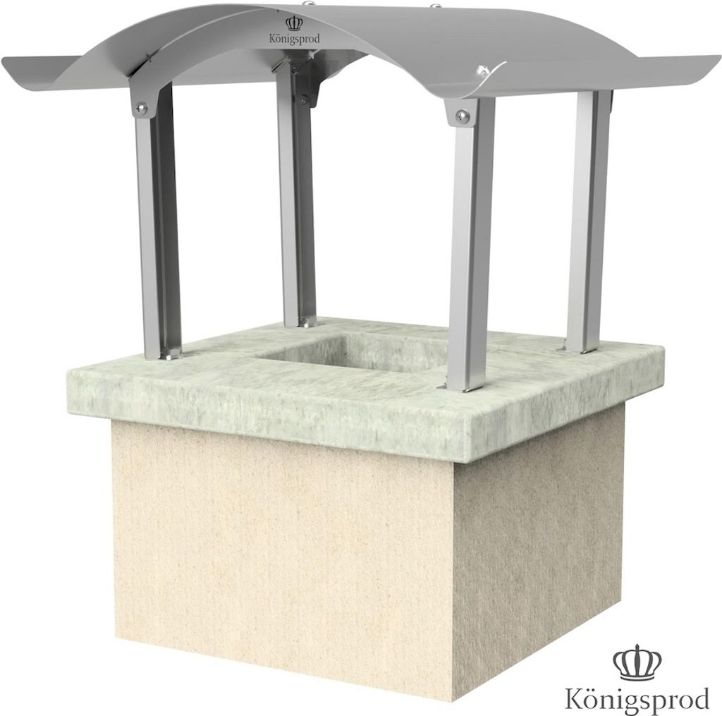 Edelstahl Schornsteinabdeckung Regenhaube Kaminhaube Kaminabdeckung ALLE GRÖßEN KÖNIGSPROD Napoleon, 400 x 400 mm