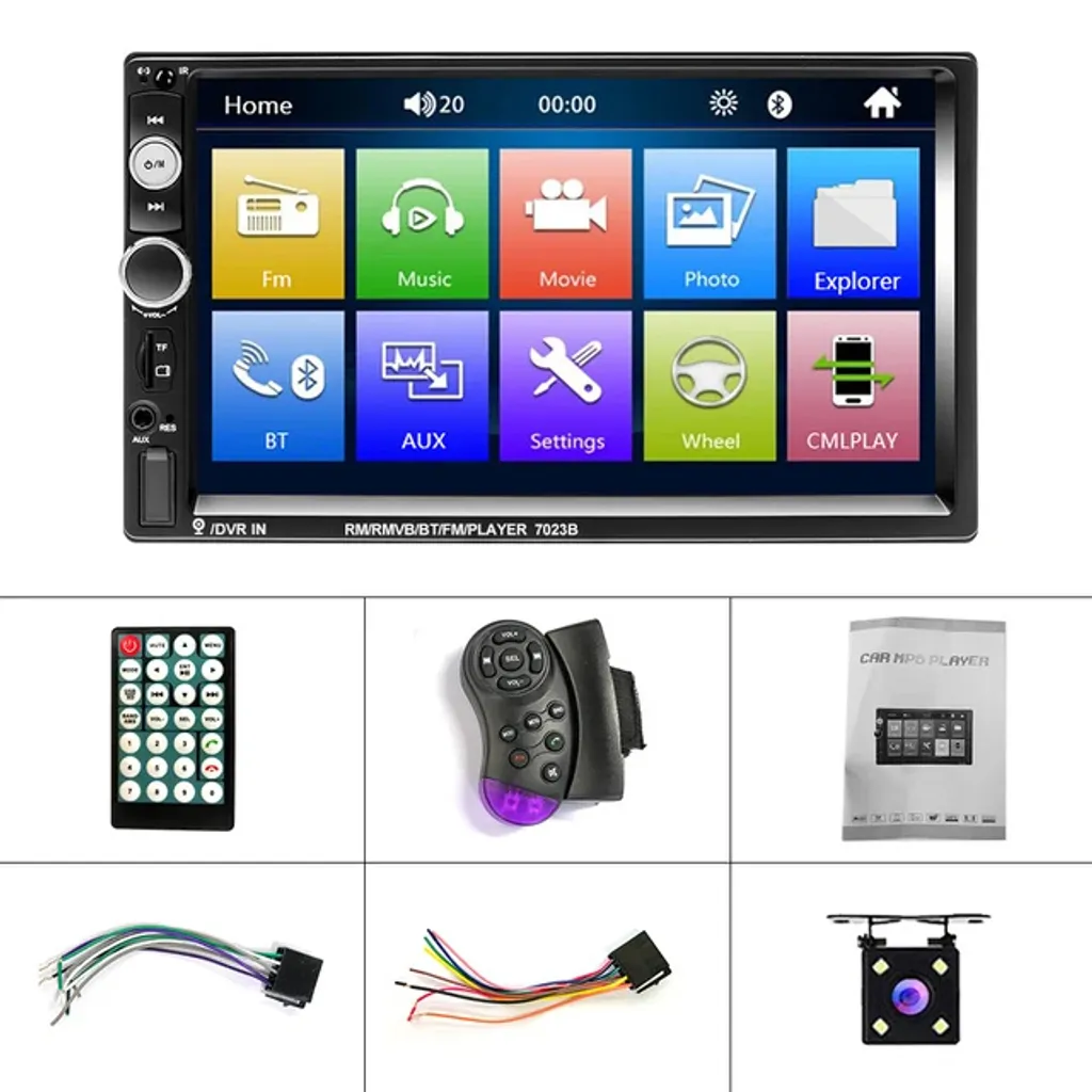 Lettore MP5 Auto 7023 Touchscreen 7" Mirror Link e Telecamera 4Led - 2