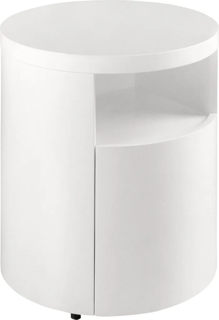Table de Nuit en Bois Blanc pour Décoration de Chambre Minimaliste