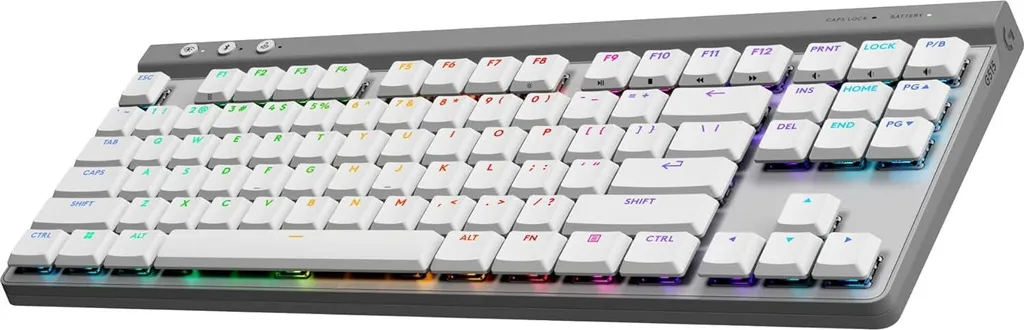 Clavier Gamer Mécanique Plat G515 LIGHTSPEED TKL Blanc AZERTY Logitech