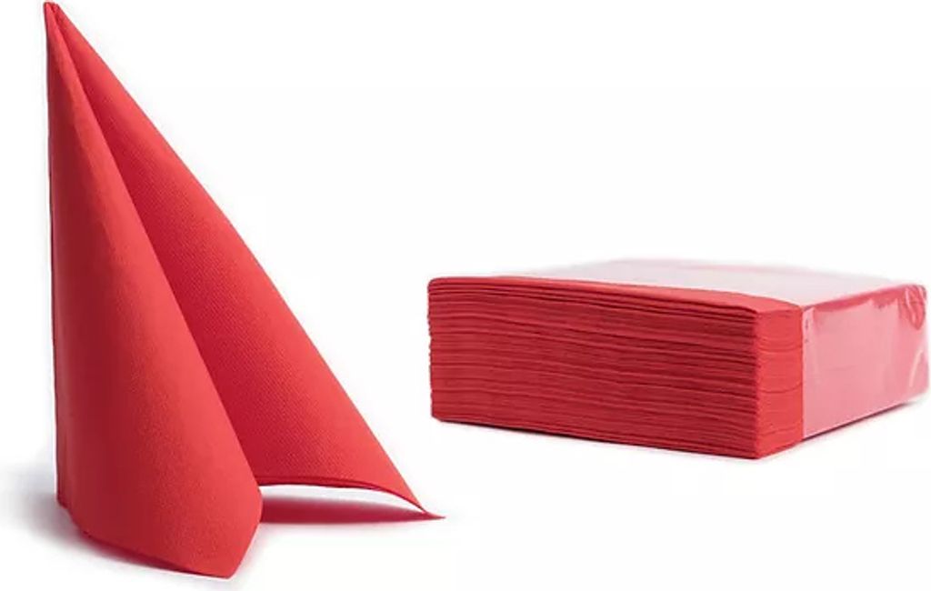 50 Servietten Softpoint  38x38cm rot Produktbild 