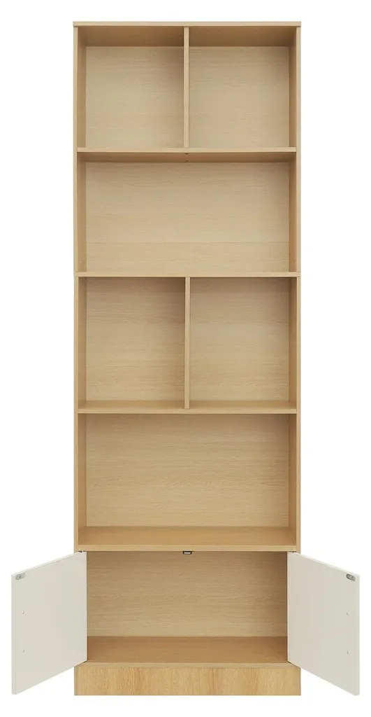 Étagère rangement bois et métal pour bureau salon 60cm - Stable