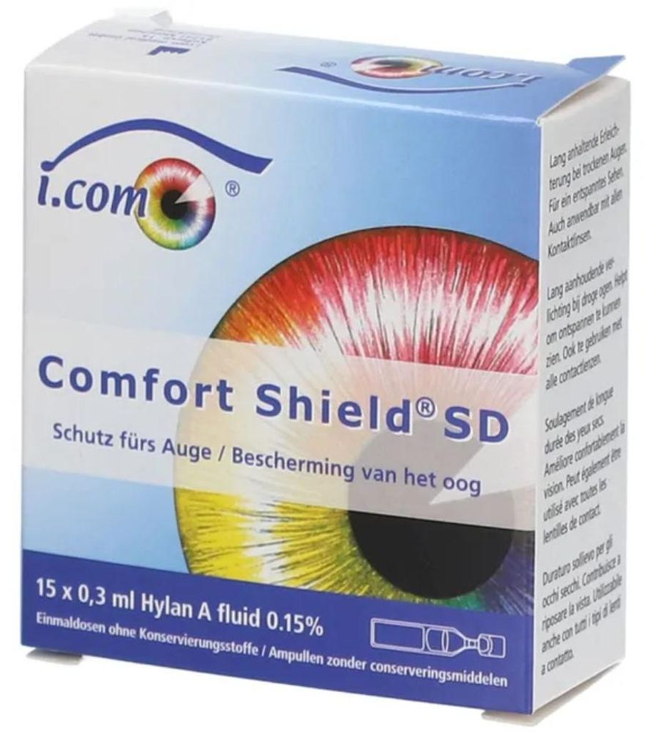 i.com Comfort Shield SD Schutz fürs Auge Lösung, 5 St. Ampullen
