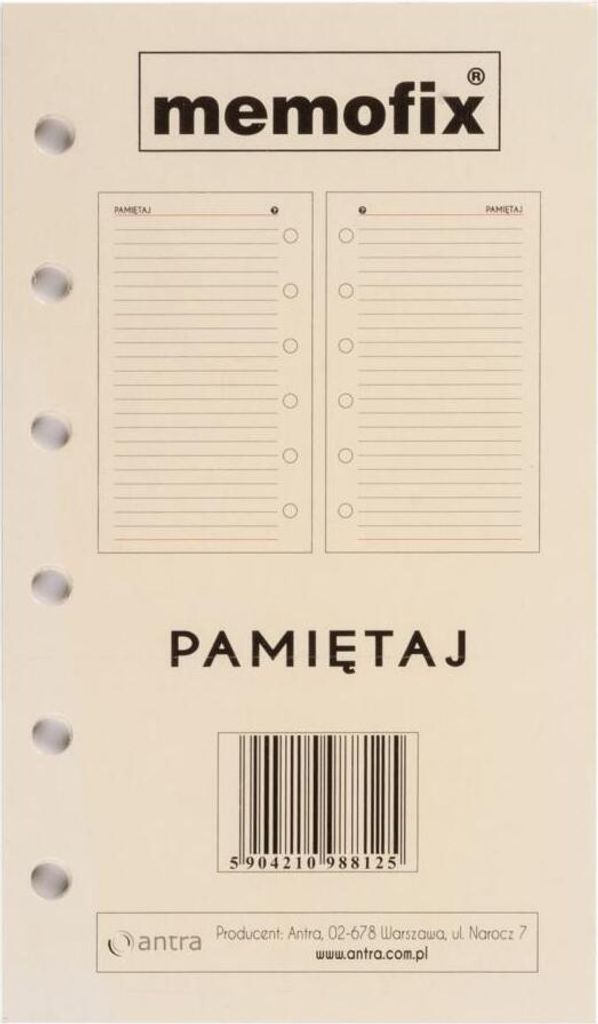 Wkład do organizera MEM/K Pamiętaj ANTRA